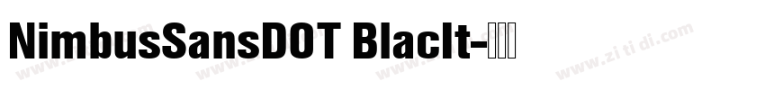 NimbusSansDOT BlacIt字体转换